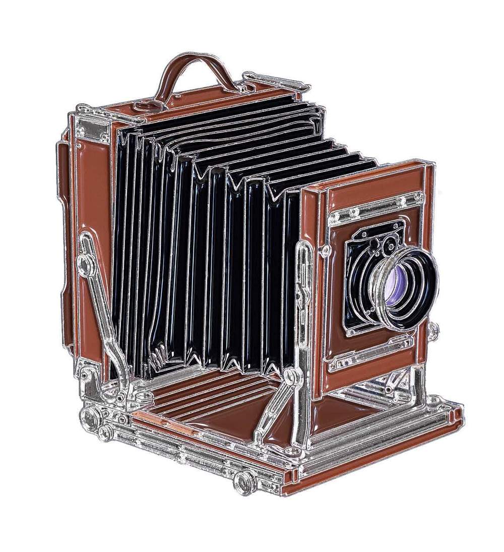 Large Format Film Camera - Enamel Pin - Analogue Wonderland - 1
