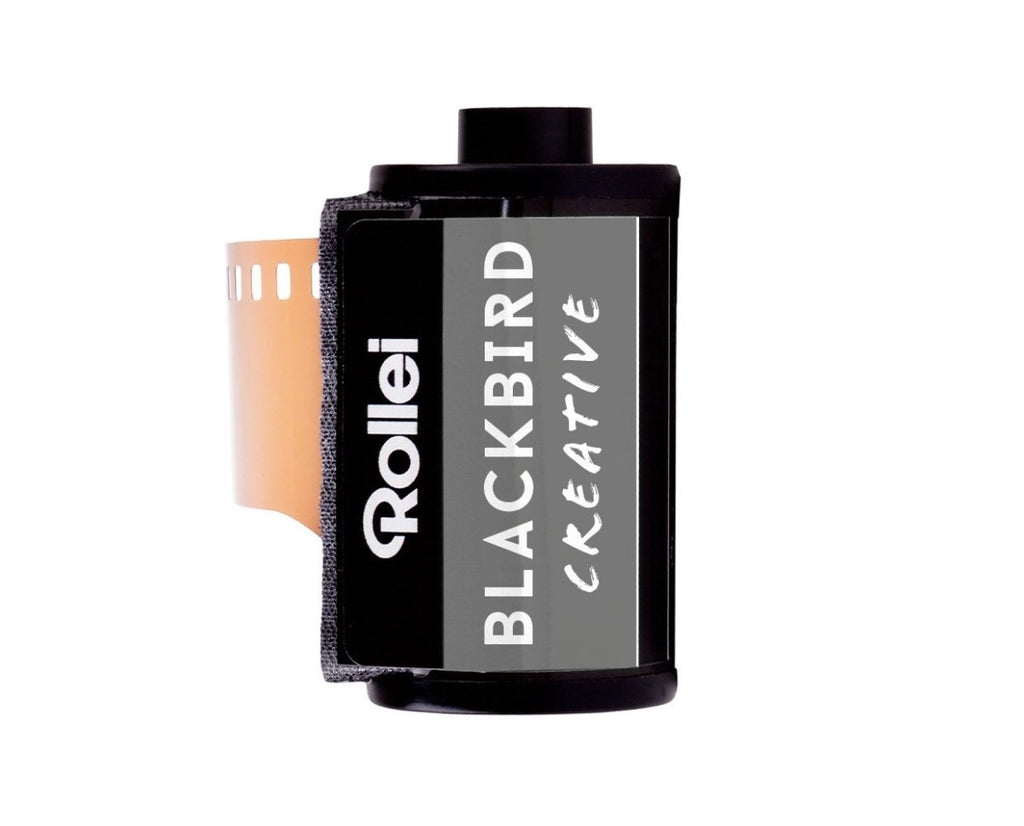 Rollei Blackbird film packaging